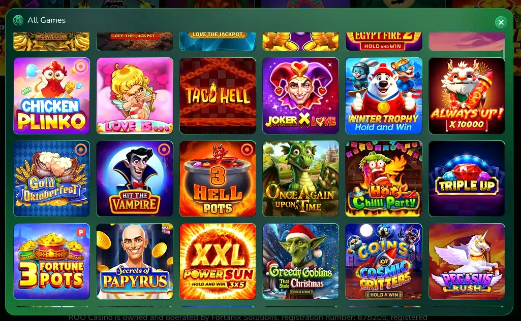 Interface de dépôt Talismania casino en ligne